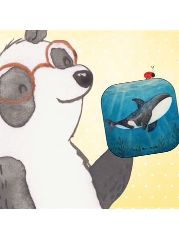 Mr. & Mrs. Panda Getränkeuntersetzer Orca Design ohne Spruch in Weiß