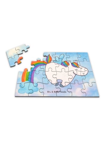 Mr. & Mrs. Panda Puzzle Einhorn Fliegendes Pferd Design ohne Spruch in Weiß