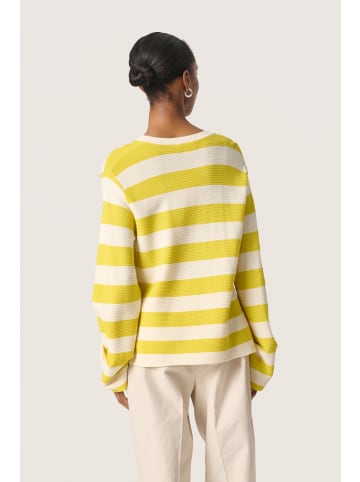 Soaked in Luxury Strickpullover SLLidya Lockere Passform in Snake Eye & White Stripe