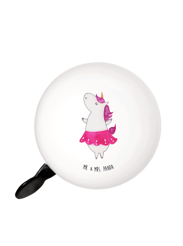 Mr. & Mrs. Panda Fahrradklingel Einhorn Ballerina ohne Spruch in Weiß