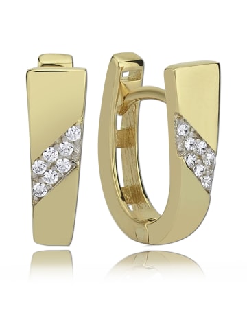 BALIA Gold 333 Damen Creolen Trapez Ohrring ca. 1,2cm