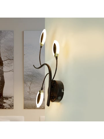 Licht-Erlebnisse Wandlampe EEK F (B)24 x (H)51 cm in Rostbraun Gold