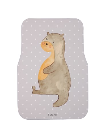 Mr. & Mrs. Panda Fußmatte Auto Otter Bauch ohne Spruch in Grau Pastell