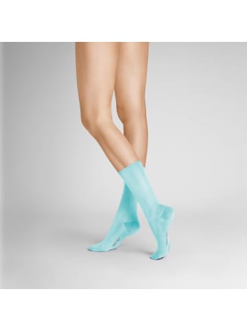 Hudson Socken Relax Fine Rollrand in aqua blue