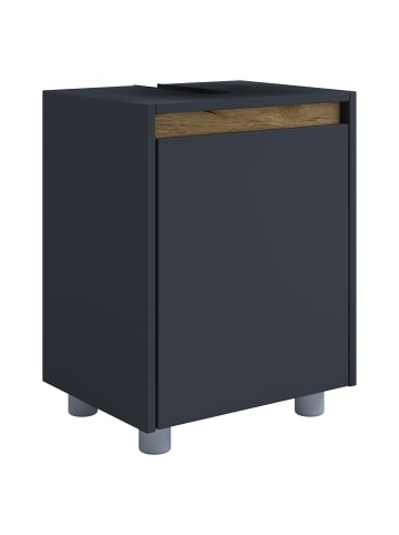 VCM Holz Badschrank Badunterschrank 55x42x33 Cosila in Anthrazit / Honig-Eiche