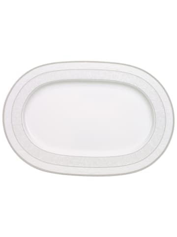 Villeroy & Boch Platte oval Gray Pearl 35 x 24 cm in weiß
