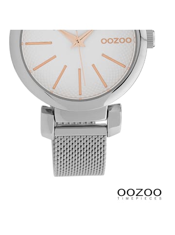 Oozoo Analog-Armbanduhr Oozoo Timepieces silber mittel (ca. 36mm)