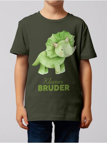wat? Apparel T-Shirt Dinosaurier 01 Kleiner Bruder in Khaki