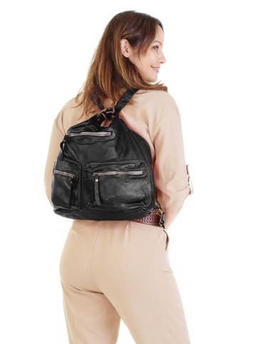 Samantha Look Shopper echt Leder in schwarz