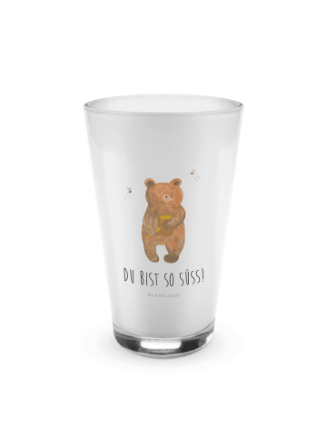 Mr. & Mrs. Panda Glas Bär Honig mit Spruch in Transparent