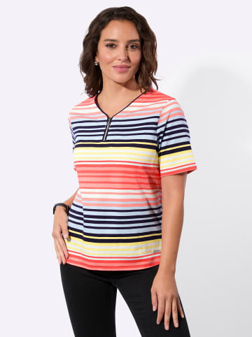 WITT WEIDEN Ringelshirt in flamingo-zitrone-geringelt