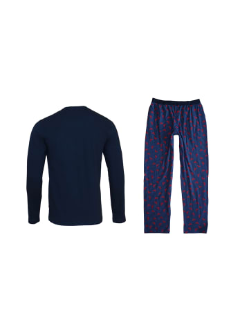 Emporio Armani Emporio Armani Pyjama Schlafanzug Longsleeve Trouser Sleepwear in dunkelblau