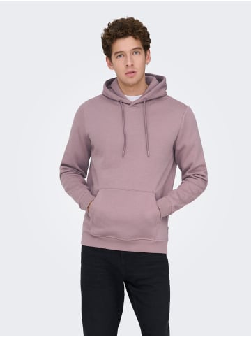 ONLY & SONS Kapuzenpullover in Twilight Mauve