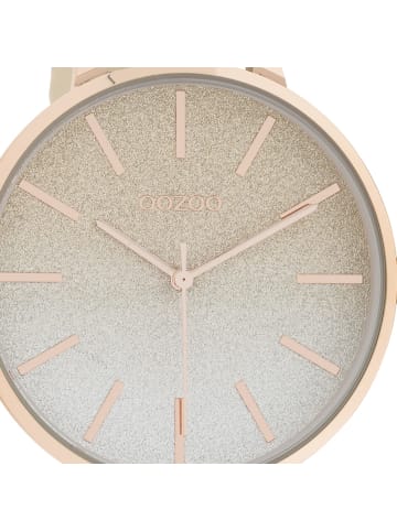 Oozoo Armbanduhr Oozoo Timepieces beige, weiß groß (ca. 42mm)