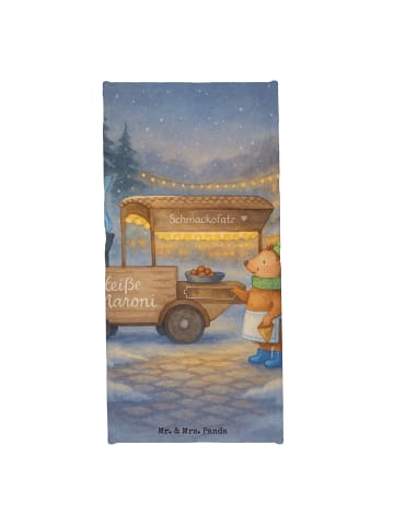 Mr. & Mrs. Panda Handtuch Igel Maronen Design ohne Spruch in Weiß