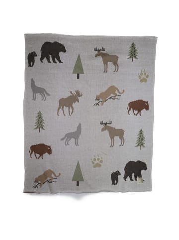 Kaiser Naturfellprodukte Babydecke Strick Jungle Safari natural combo