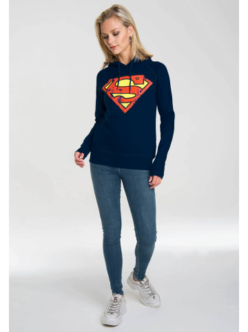 Logoshirt Kapuzenpullover DC - Superman Logo in dunkelblau