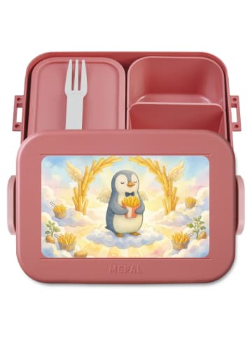 Mr. & Mrs. Panda Snackbox Pinguin Engel Pommes Design ohne Spruch in Rot Pastell