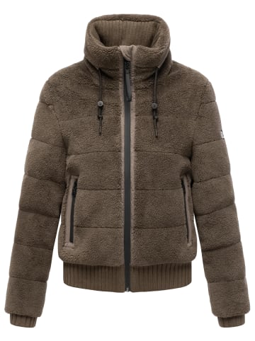 Navahoo Plüschjacke Schneepuder 14 in Stone Brown