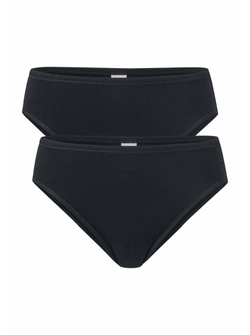 Hessnatur Slip Regular Cut 2er-Set in schwarz