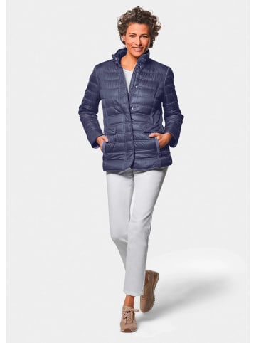 GOLDNER Kurzgröße:  Leichte Steppjacke mit Kapuze, 71cm in marine