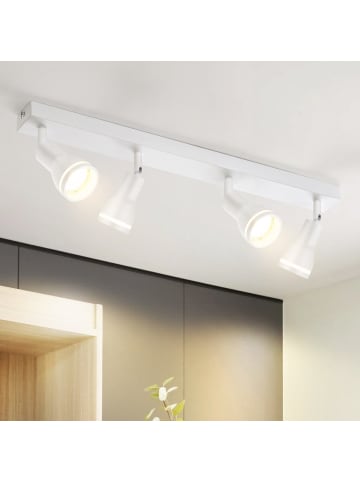 ZMH Deckenleuchte in weiß 4-flammige GU10 moderne schwenkbar Deckenspots