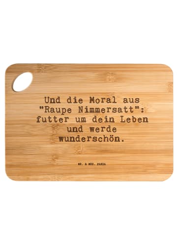 Mr. & Mrs. Panda Küchenbrett Und die Moral aus... mit Spruch in Braun