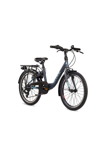 S'COOL Kinderfahrrad - chiX 20 Zoll 6-Gang | ab 6 Jahre - Dark Grey/Aqua