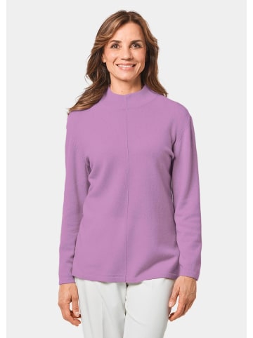 GOLDNER Kuschelweicher Kaschmirpullover mit Kragen in flieder