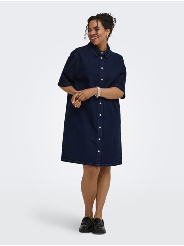 ONLY Carmakoma Jeanskleid in Dark Blue Denim