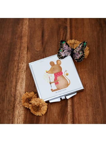 Mr. & Mrs. Panda Schminkspiegel Maus Weihnachten ohne Spruch in Weiß