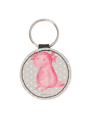 Mr. & Mrs. Panda Anhänger Axolotl Niedlich ohne Spruch in Grau Pastell