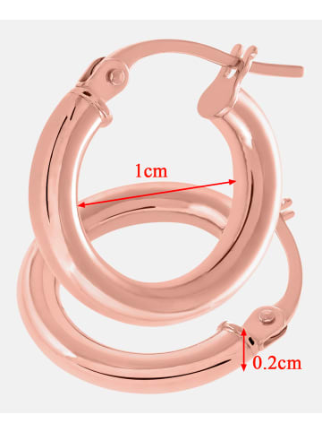 Diamant L'éternel Creolen aus 375 Roségold in Roségold