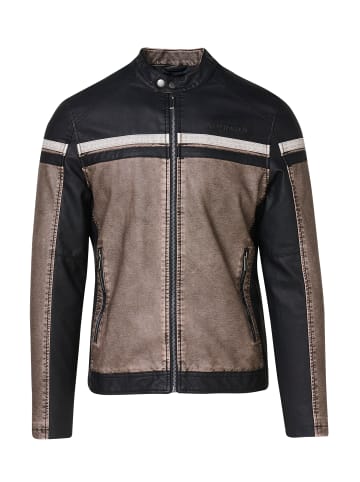 KOROSHI Jacke aus kunstleder. in braun