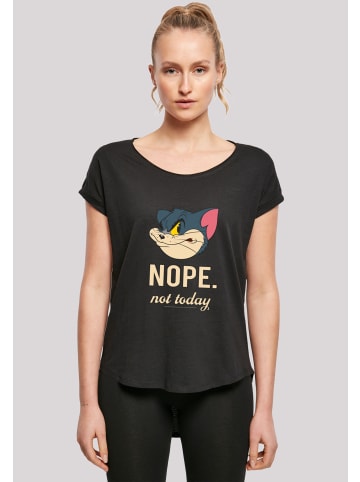 F4NT4STIC Long Cut T-Shirt Tom and Jerry TV Serie Nope Not Today in schwarz