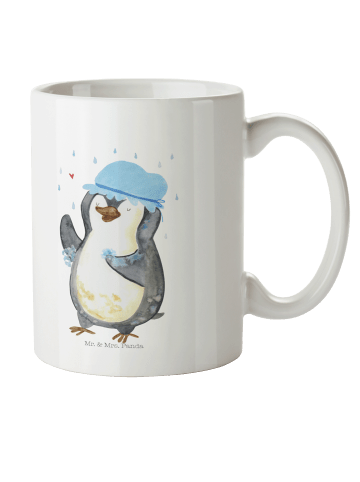 Mr. & Mrs. Panda Kindertasse Pinguin Duschen ohne Spruch in Weiß