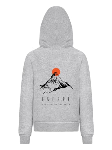 F4NT4STIC Hoodie Escape Discover the World Mountain in grau meliert