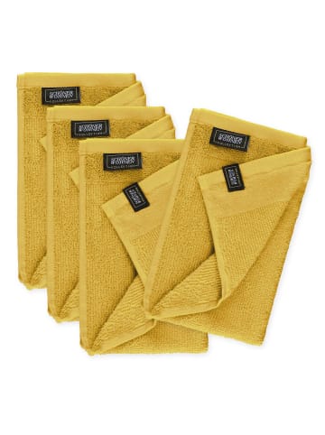 Schöner Wohnen Kollektion 4er Set Gästehandtuch aus 100 % Baumwolle in Gelb