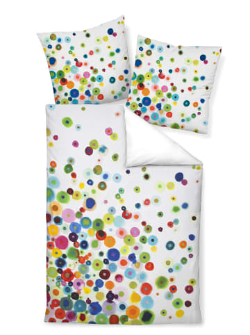 Janine Mako Satin Bettwäsche  - bunte Punkte in bunt