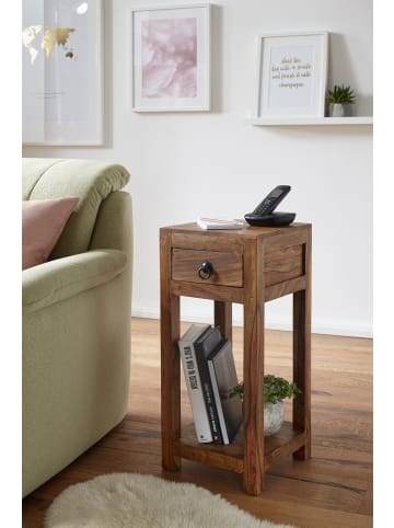 KADIMA DESIGN Beistelltisch MUMBAI Massiv-Holz 68cm hoch Wohnzimmer-Tisch