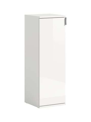 xonox.home Kommode (B/H/T: 30x99x34 cm) in weiß und weiß Hochglanz