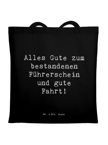 Mr. & Mrs. Panda Tote Bag Spruch Erste Erfahrungen im Straßenver... in Schwarz