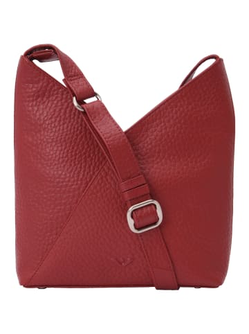 VLD VOi Leather Design Hirsch Umhängetasche Leder 22 cm granat