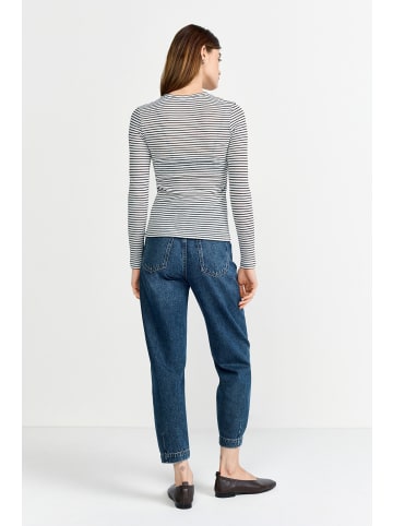 Rich & Royal Langarmshirt in weiß schoko - 0001