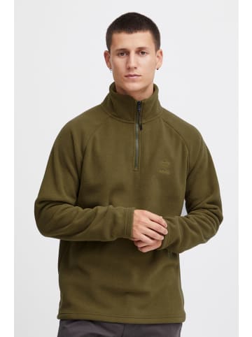 INDICODE Troyer 55652MM Schlichter Basic Fleece Troyer mit Stehkragen in Braun
