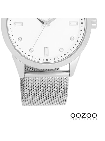 Oozoo Analog-Armbanduhr Oozoo Timepieces silber groß (ca. 40mm)