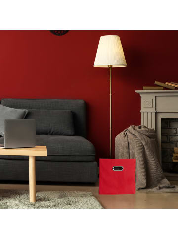 relaxdays 2x Aufbewahrungsbox in Rot - 30 cm
