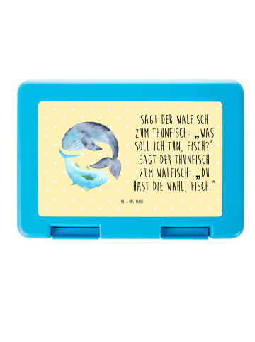 Mr. & Mrs. Panda Bento Box Walfisch Thunfisch mit Spruch in Gelb Pastell