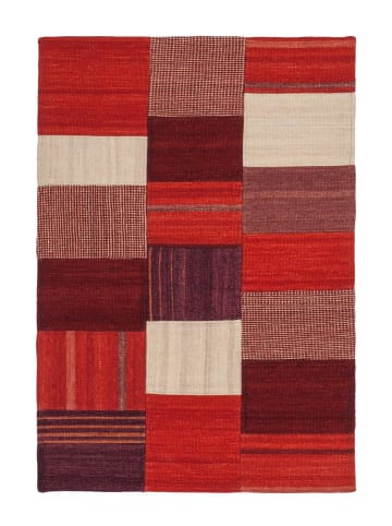 Kayoom Kurzflor Teppich Radical 230 in rot - multi - rechteckig