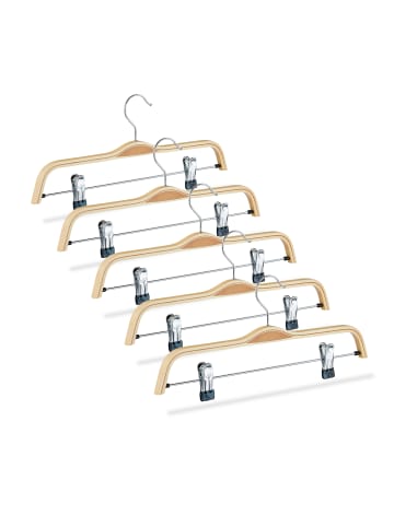 relaxdays 25x Hosenbügel in Natur